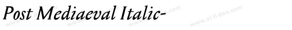 Post Mediaeval Italic字体转换